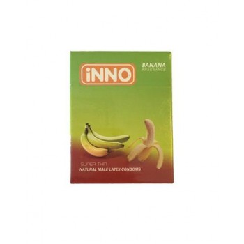 iNNO Super-Thin with Banana Fragrance Condoms [3 Pcs]